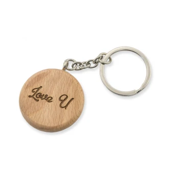 Wooden Keychain with Engraving - Olio - BP73