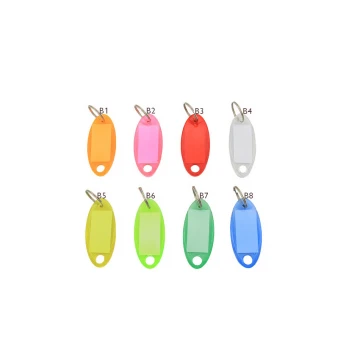 DOUBLE-SIDED OVAL KEYCHAIN WITH TAG - 65x30mm