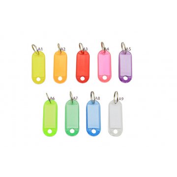 DOUBLE-SIDED KEYCHAIN WITH TAG - 58x20mm