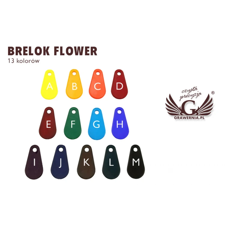 Keychain - FLOWER - 65x35mm