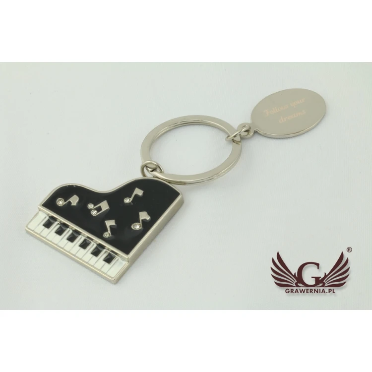 PIANO KEYCHAIN for Pianist with Your Engraving