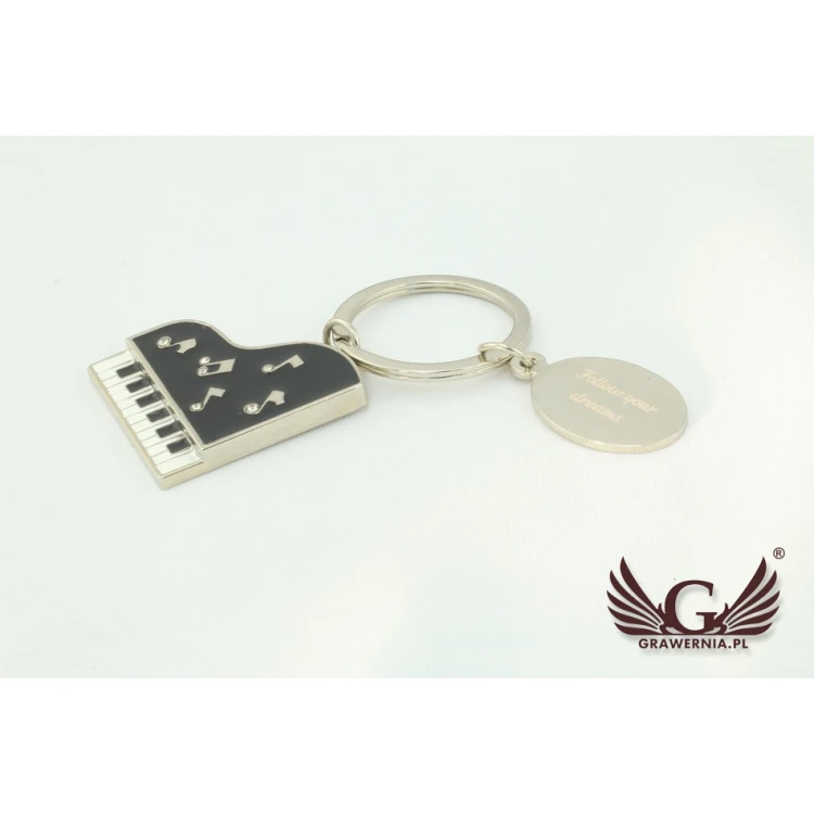 PIANO KEYCHAIN for Pianist with Your Engraving