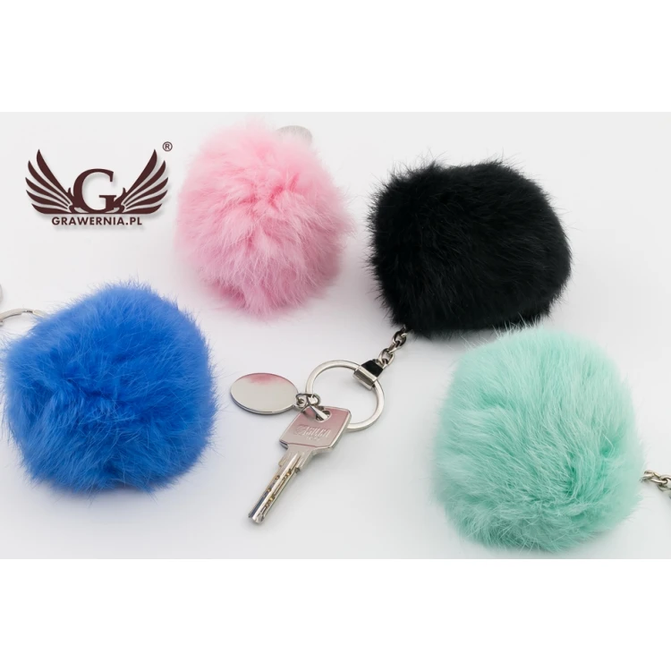Furry Keychain with Custom Engraving - BP081