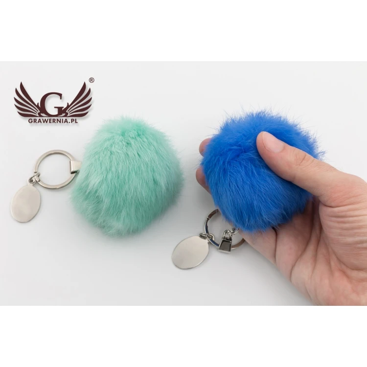 Furry Keychain with Custom Engraving - BP081