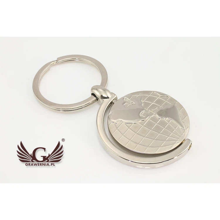 GLOBE KEYCHAIN - with your engraving - BP8