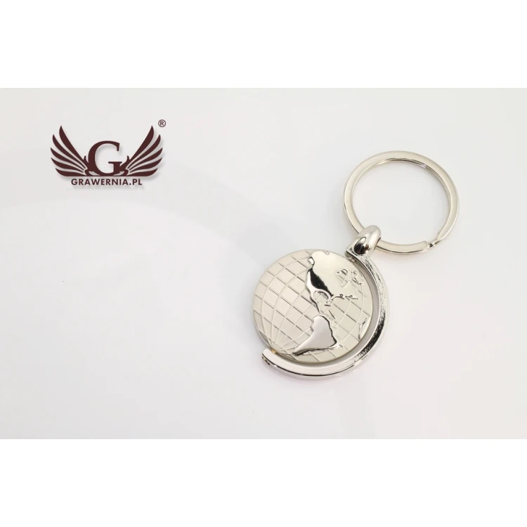GLOBE KEYCHAIN - with your engraving - BP8