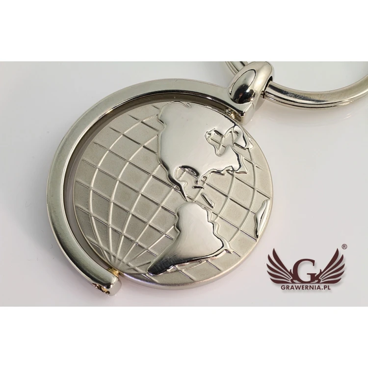 GLOBE KEYCHAIN - with your engraving - BP8