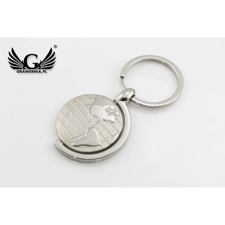 GLOBE KEYCHAIN - with your engraving - BP8