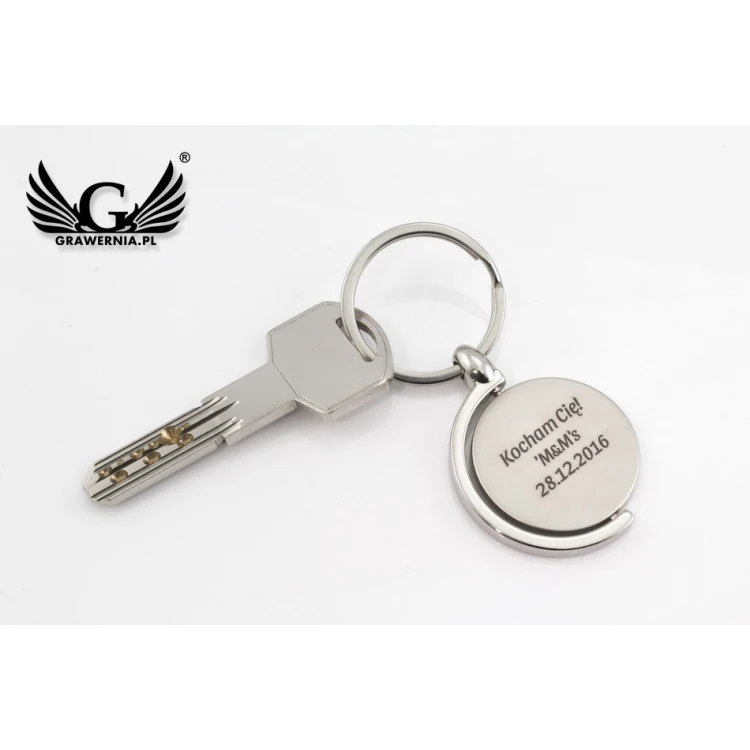 GLOBE KEYCHAIN - with your engraving - BP8