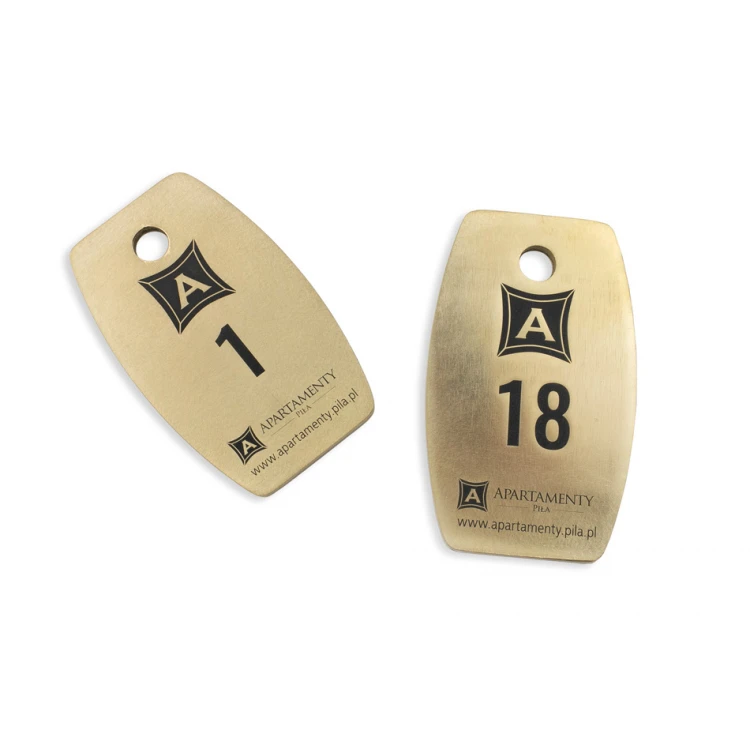 Hotel Keychain - Alfie Gold size 75x45mm - BMZ008