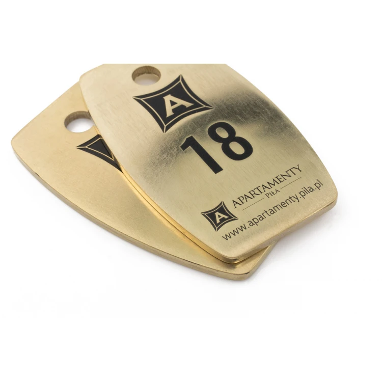 Hotel Keychain - Alfie Gold size 75x45mm - BMZ008