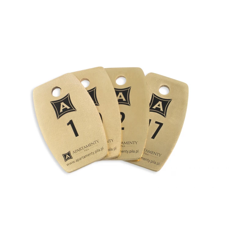 Hotel Keychain - Alfie Gold size 75x45mm - BMZ008