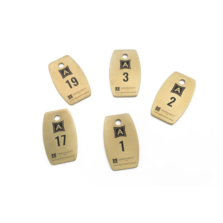 Hotel Keychain - Alfie Gold size 75x45mm - BMZ008