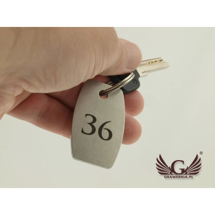 Hotel Keychain - ALFIE 2mm Thick Steel - Size: 50x30mm - BM018