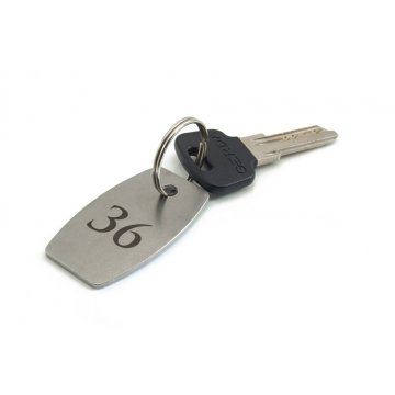 Hotel Keychain - ALFIE 2mm Thick Steel - Size: 50x30mm - BM018