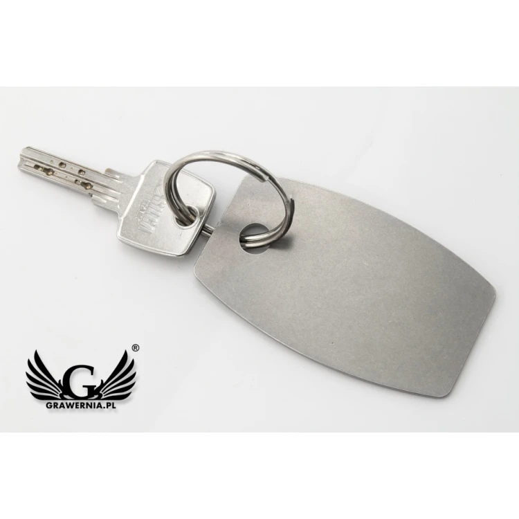 Hotel Keychain - ALFIE Steel XL 2mm thick - size: 75x45mm - BM030