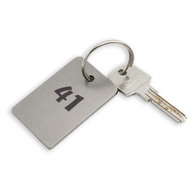 Hotel Keychain - BERNARD - size: 40x60mm thickness. 3mm - BM029