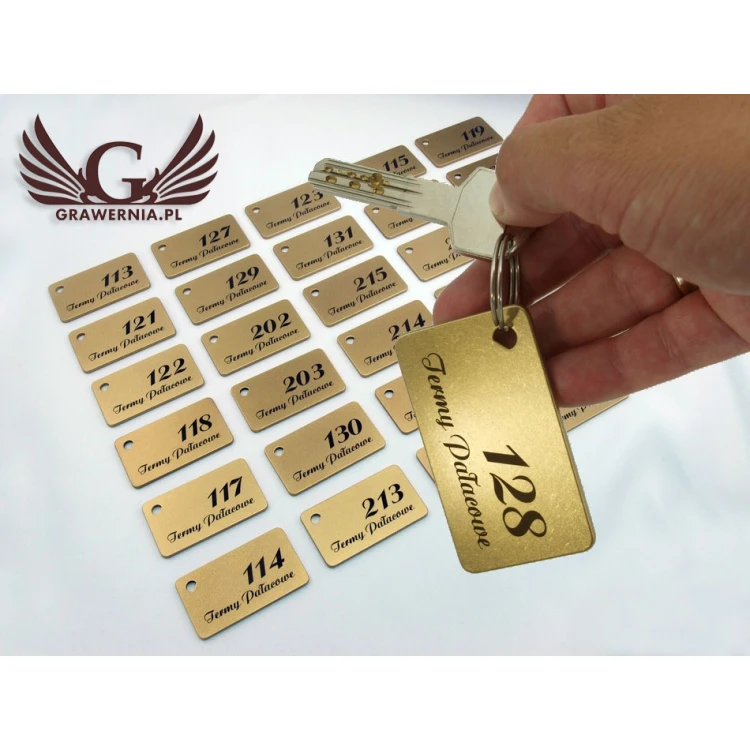 Hotel Keychain - Gold Sunshine 70x40mm - BMZ006