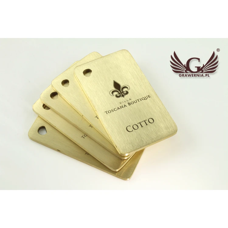 Hotel Keychain - Gold Sunshine Brush 70x40mm - BMZ004
