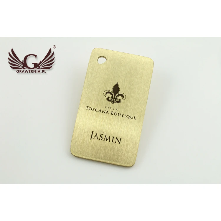 Hotel Keychain - Gold Sunshine Brush 70x40mm - BMZ004