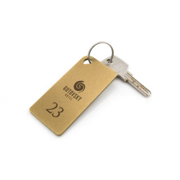 Hotel Keychain - Gold Sunshine 80x40mm - BMZ007