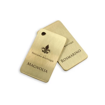 Hotel Keychain - Gold Sunshine Brush 70x40mm - BMZ004