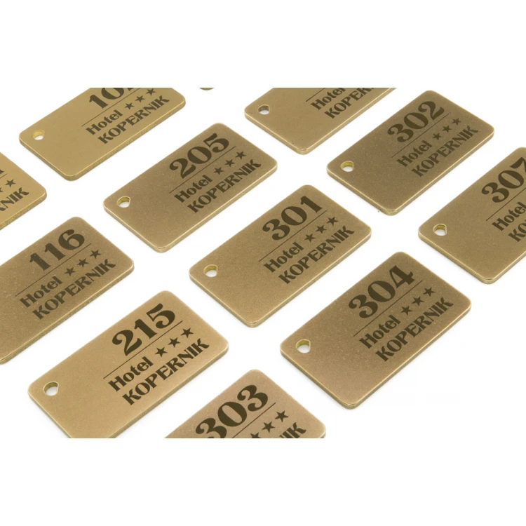 Hotel Keychain - Gold Sunshine 70x40mm - BMZ006