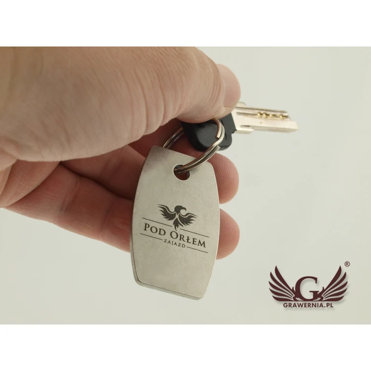Hotel Keychain - ALFIE 2mm Thick Steel - Size: 50x30mm - BM018