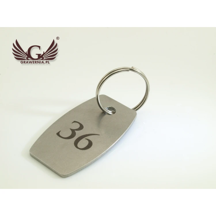 Hotel Keychain - ALFIE 2mm Thick Steel - Size: 50x30mm - BM018