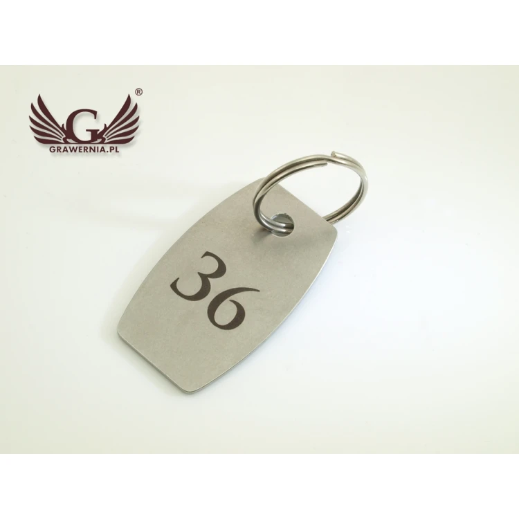 Hotel Keychain - ALFIE 2mm Thick Steel - Size: 50x30mm - BM018