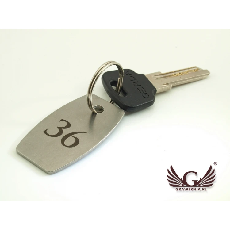 Hotel Keychain - ALFIE 2mm Thick Steel - Size: 50x30mm - BM018