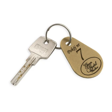Hotel Keychain - KROPMET Gold 2mm thickness - BMZ005