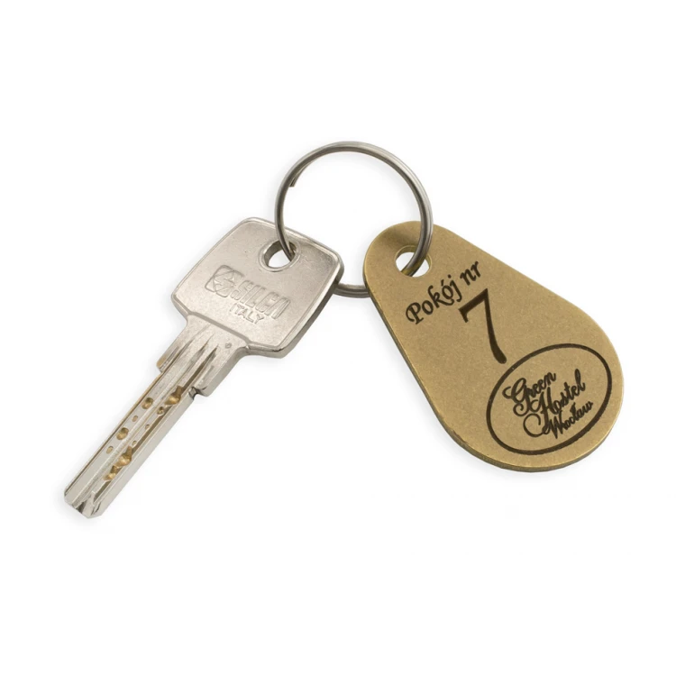 Hotel Keychain - KROPMET Gold 2mm thickness - BMZ005