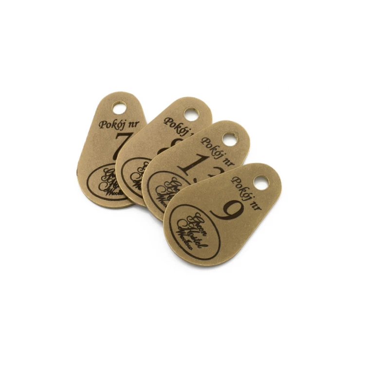 Hotel Keychain - KROPMET Gold 2mm thickness - BMZ005