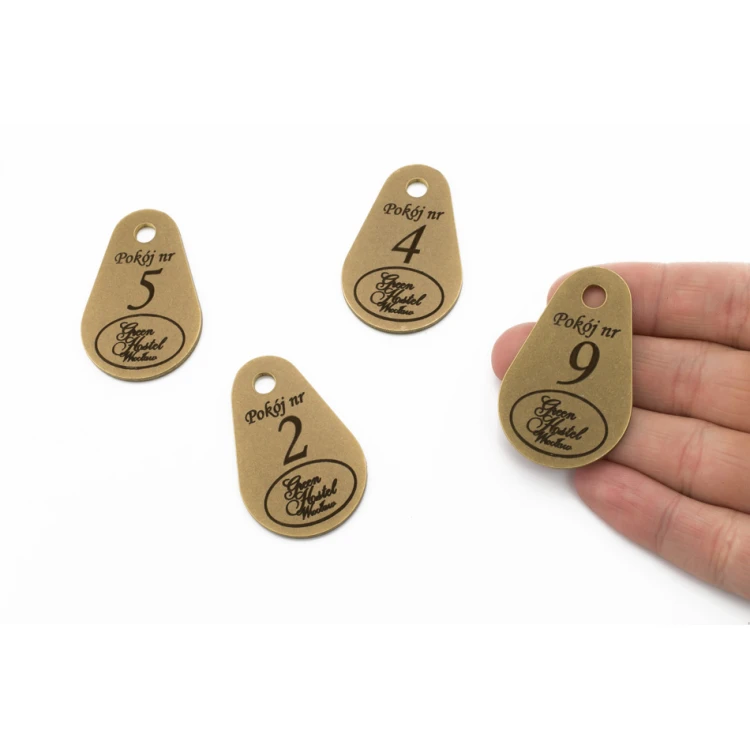 Hotel Keychain - KROPMET Gold 2mm thickness - BMZ005