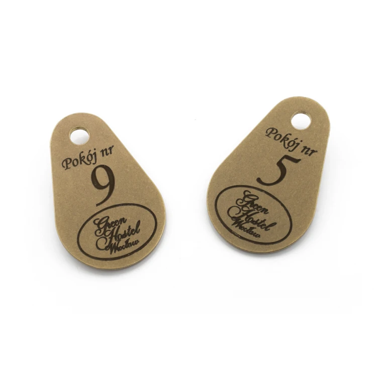 Hotel Keychain - KROPMET Gold 2mm thickness - BMZ005