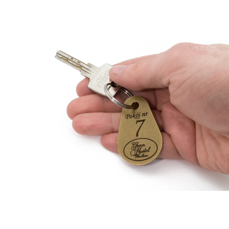 Hotel Keychain - KROPMET Gold 2mm thickness - BMZ005