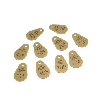 Hotel Keychain - KROPMET Gold 3mm thickness - BMZ003