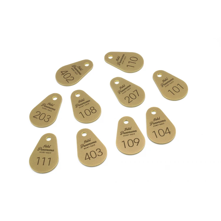 Hotel Keychain - KROPMET Gold 3mm thickness - BMZ003