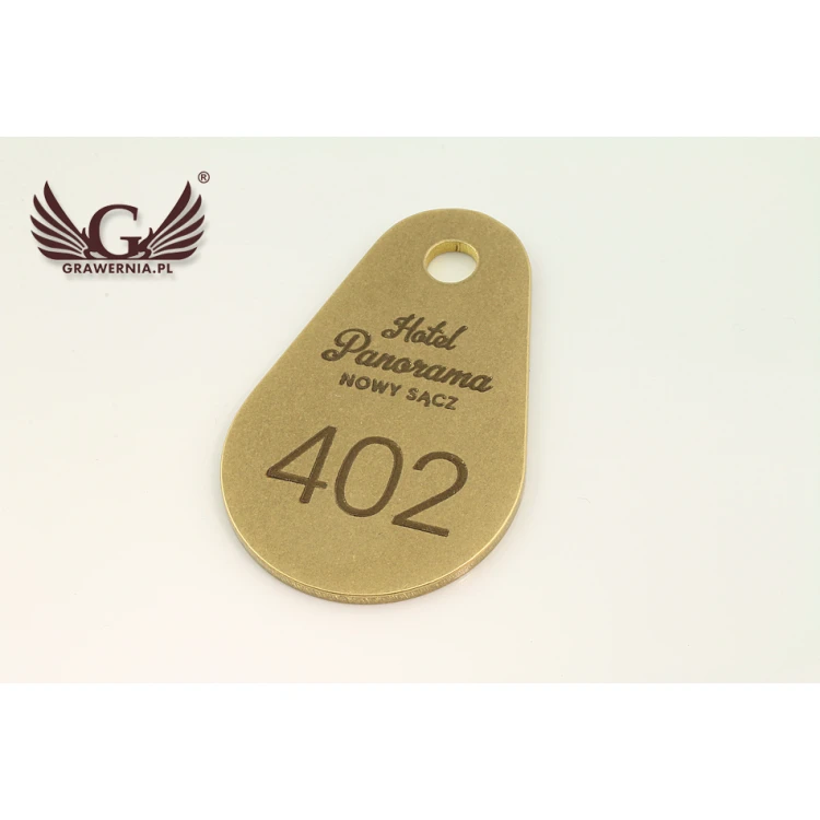 Hotel Keychain - KROPMET Gold 3mm thickness - BMZ003