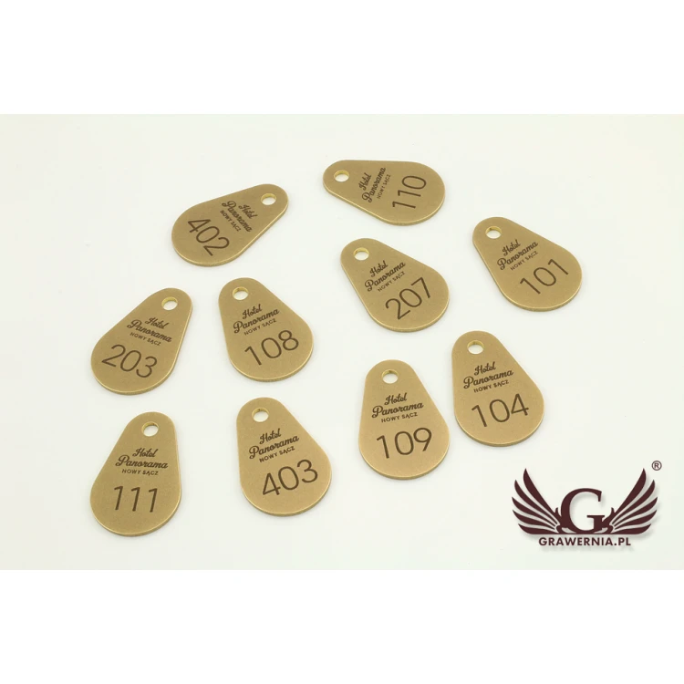 Hotel Keychain - KROPMET Gold 3mm thickness - BMZ003