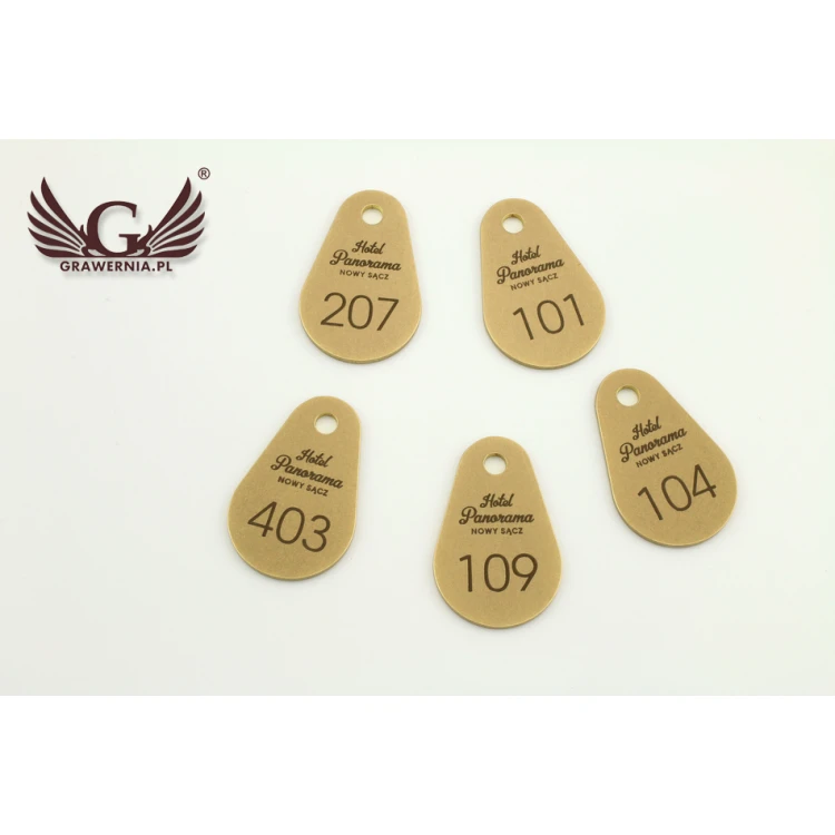 Hotel Keychain - KROPMET Gold 3mm thickness - BMZ003