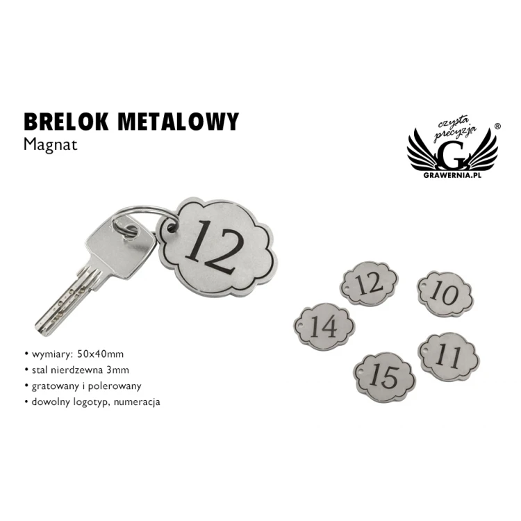 Hotel Keychain - MAGNAT - size 50x40mm thickness 3mm - BM033