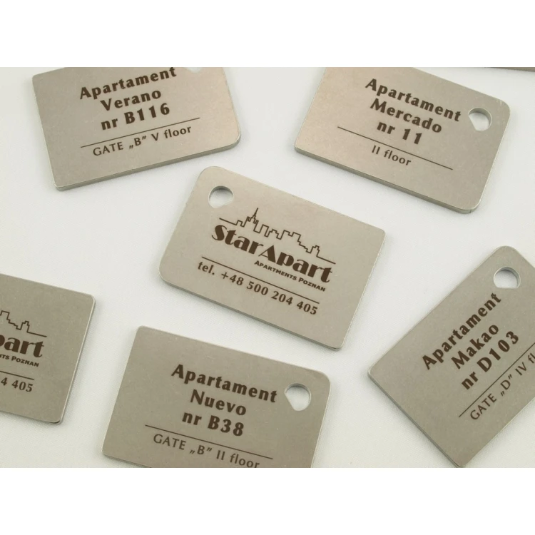 Hotel Keychain - MATRIXMET 3 REGULAR FAT 60x40mm thickness. 3mm - BM015
