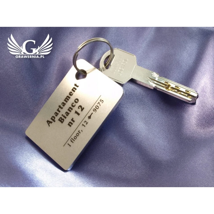 Hotel Keychain - MATRIXMET 3 REGULAR FAT 60x40mm thickness. 3mm - BM015