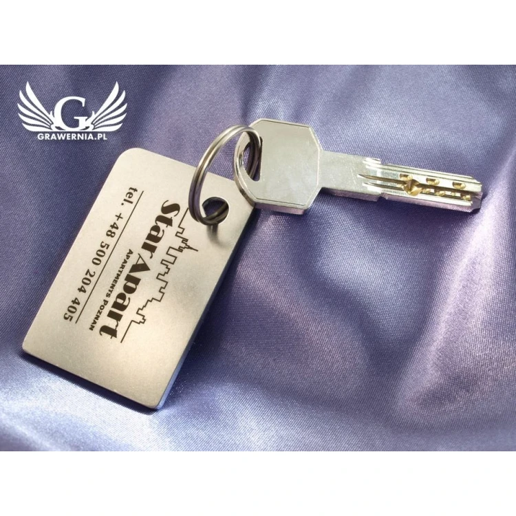 Hotel Keychain - MATRIXMET 3 REGULAR FAT 60x40mm thickness. 3mm - BM015