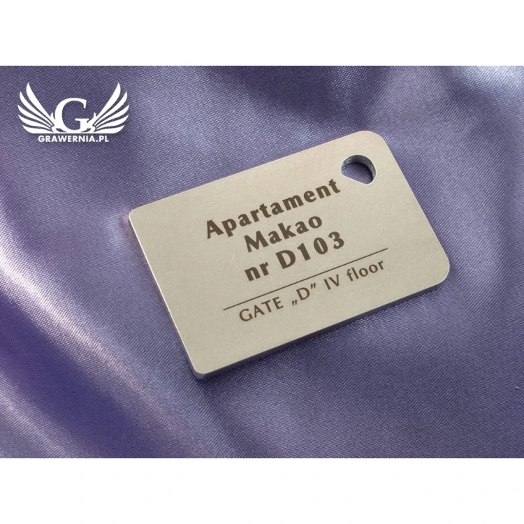 Hotel Keychain - MATRIXMET 3 REGULAR FAT 60x40mm thickness. 3mm - BM015