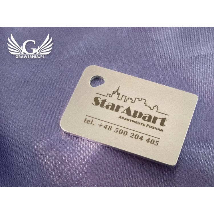 Hotel Keychain - MATRIXMET 3 REGULAR FAT 60x40mm thickness. 3mm - BM015