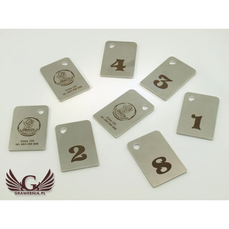 Hotel Keychain - MATRIXMET 3 REGULAR FAT 60x40mm thickness. 3mm - BM015