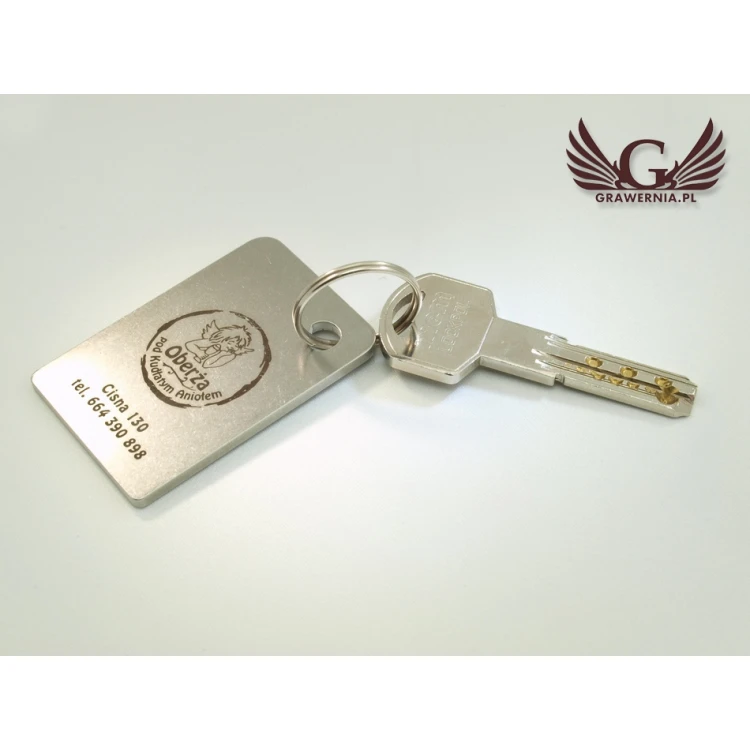 Hotel Keychain - MATRIXMET 3 REGULAR FAT 60x40mm thickness. 3mm - BM015